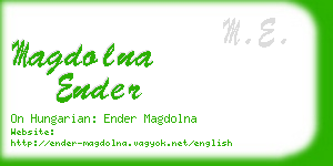 magdolna ender business card